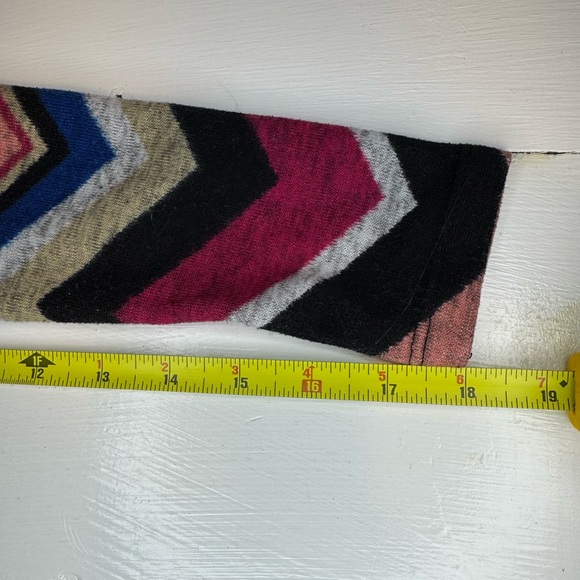 Urban Rose | Chevron Long Sleeve Dress - Multicolor | Size M | Made in USA - Picture 9 of 10